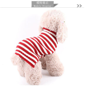 Striped Knit Pet Coat - Albertwithus.com